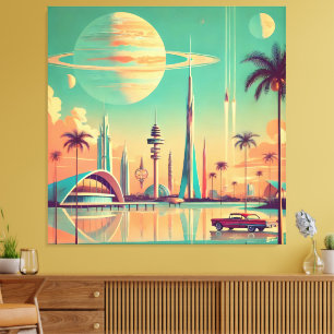 Atomic Futuristic New Florida Canvas Print