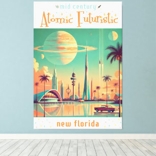 Atomic Futuristic New Florida Canvas Print
