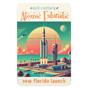 Atomic Futuristic New Florida Launch Site Magnet