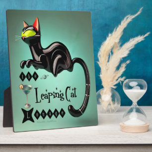 Atomic Futuristic The Leaping Cat Lounge Plaque
