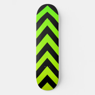 Atomic green and Black Zig Zag Skateboard Deck