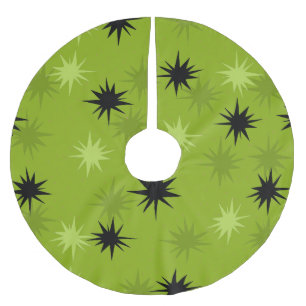 Atomic Green Starbursts Christmas Tree Skirt