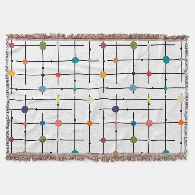 Atomic Grid  Throw Blanket (Front)