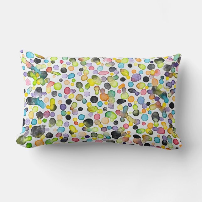 Atomic Gumdrops Poly Lumbar Throw Pillow (Front)