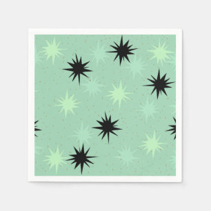 Atomic Jade Starbursts Paper Napkins