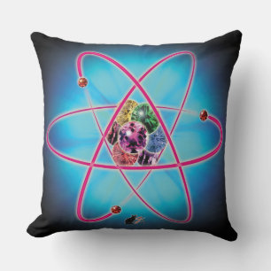 Atomic Jewels Throw Pillow