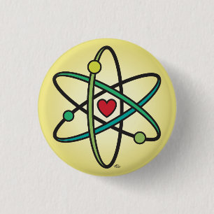 Atomic Love 1 Inch Round Button