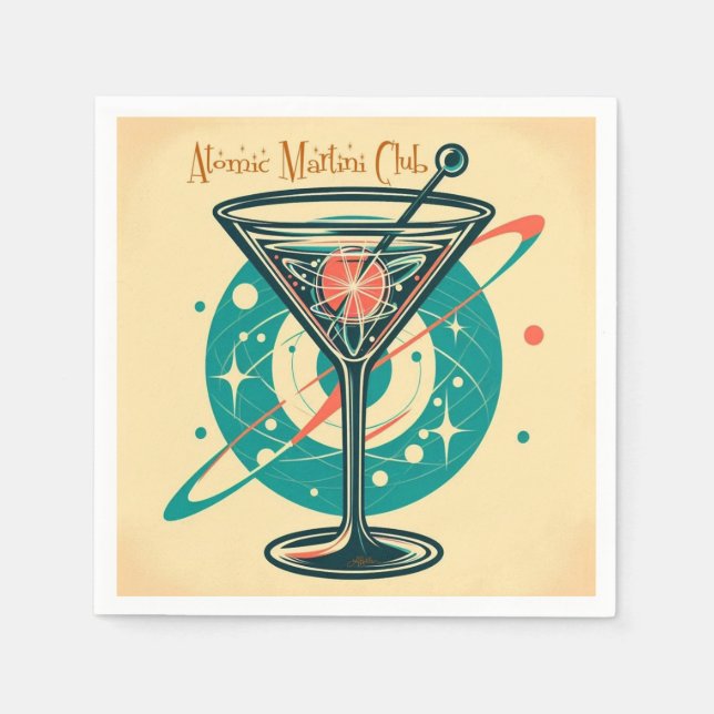 Atomic Martini Club Napkin (Front)
