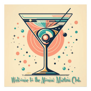 Atomic Martini Club Retro Futuristic Space Age Photo Print