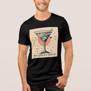 Atomic Martini Club Retro Futuristic Space Age Tri-Blend Shirt