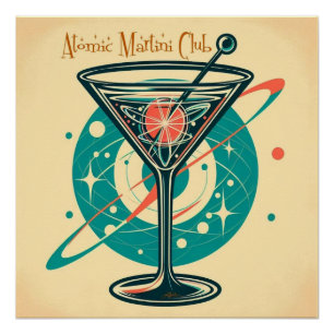 Atomic Martini Club Space Age Poster