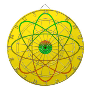 Atomic Metal Cage Dartboard,Yellow Dartboard