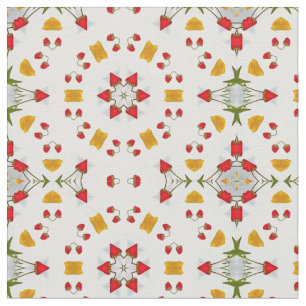 Atomic Mid Century Flower Vintage Fabric