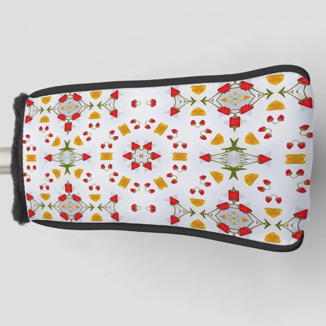 Atomic Mid Century Flower Vintage Golf Head Cover (Front)