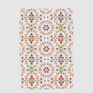 Atomic Mid Century Flower Vintage Golf Towel