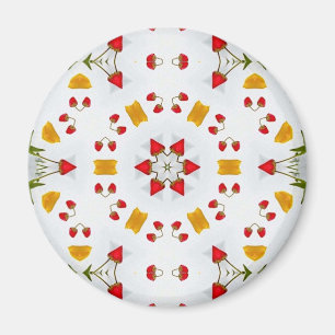 Atomic Mid Century Flower Vintage Magnet