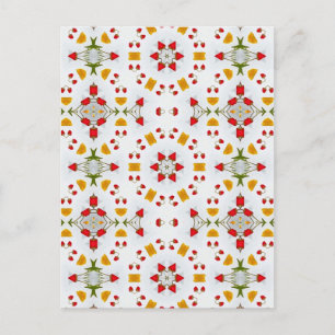 Atomic Mid Century Flower Vintage Postcard