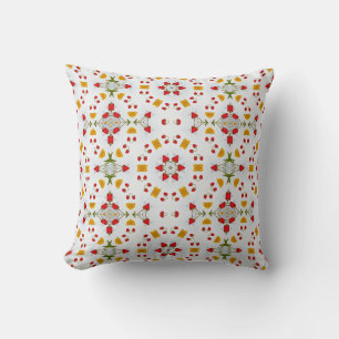 Atomic Mid Century Flower Vintage Throw Pillow