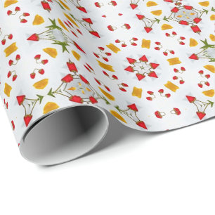 Atomic Mid Century Flower Vintage Wrapping Paper