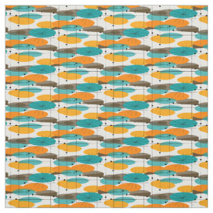 Atomic Mid-Century Ovals Pattern Fabric