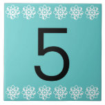 Atomic Number Tile<br><div class="desc">Atomic Number or letter Tile - Blue on white with a printer's border.  For signs,  or street address numbers.</div>