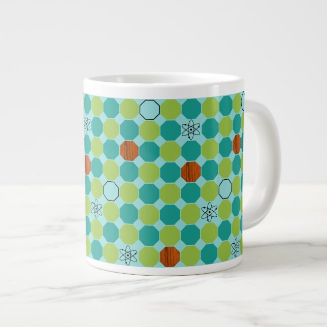 Atomic Octagons Jumbo Mug (Front Right)