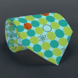 Atomic Octagons Tie<br><div class="desc">Octagons—they’re not just for Stop signs anymore! This Atomic Octagons Tie features alternating green and teal octagons on a light blue background. But if you’re thinking, “That doesn’t sound very atomic, ” hold on to your space helmet because there’s more. This, kitschy, mid century modern design also features a few...</div>