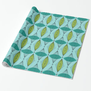 Atomic Ogee and Starbursts Wrapping Paper