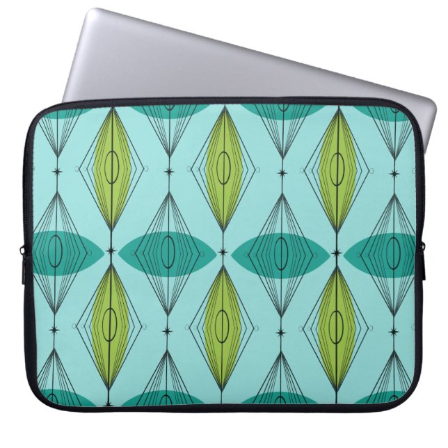Atomic Ogee & Starbursts Laptop Sleeve (Front)