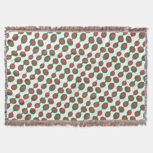 Atomic Olives Mid Century Pattern Throw Blanket