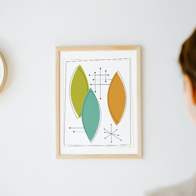 Atomic Ornaments Mid Century Modern Art Poster (Creator Uploaded)