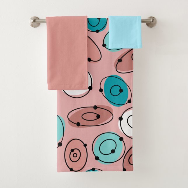 Atomic Ovals Bath Towel Set (Insitu)