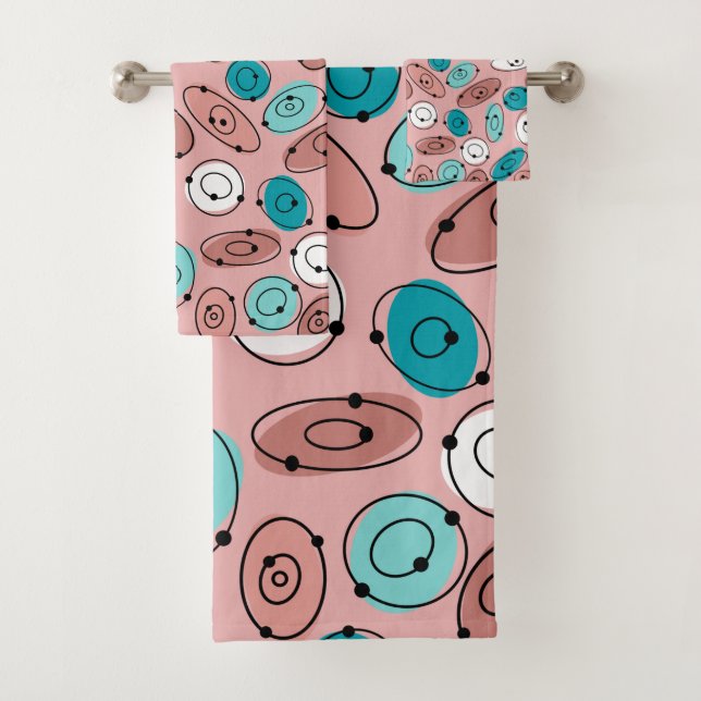 Atomic Ovals Bath Towel Set (Insitu)