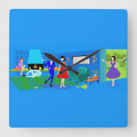 Atomic Palm Springs Cocktail Party Clock