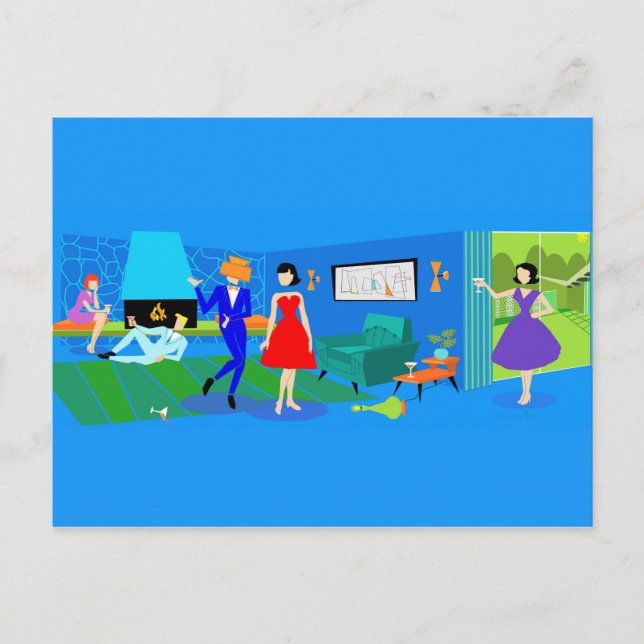 Atomic Palm Springs Cocktail Party Postcard (Front)