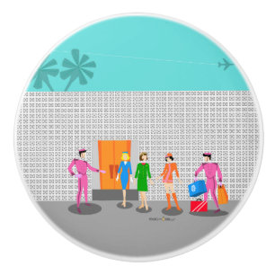 Atomic Palm Springs Stewardess Party Ceramic Pull