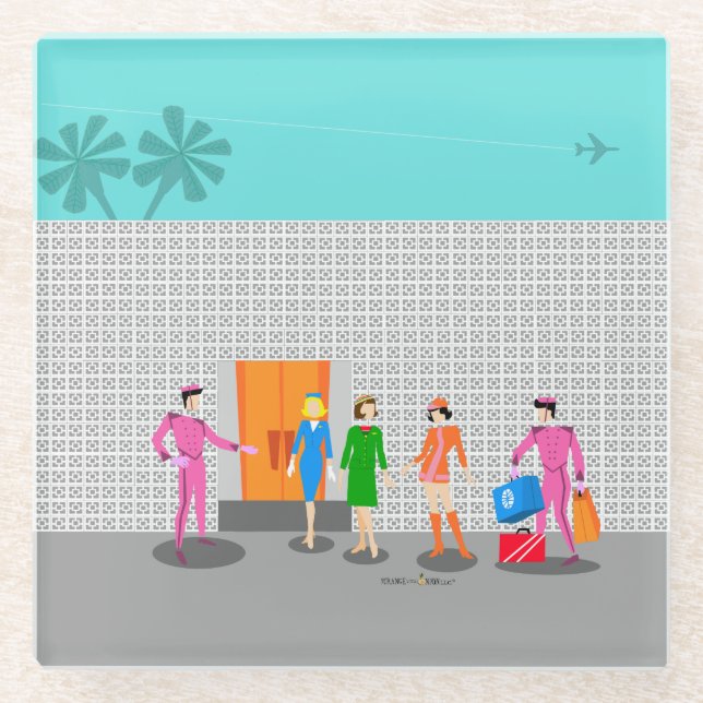 Atomic Palm Springs Stewardess Party Coaster (Front)