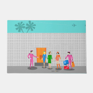 Atomic Palm Springs Stewardess Party Door Mat