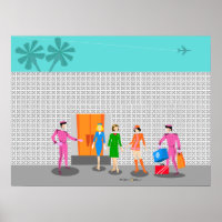 Atomic Palm Springs Stewardess Party Poster