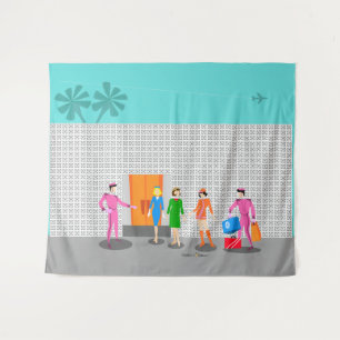 Atomic Palm Springs Stewardess Party Tapestry