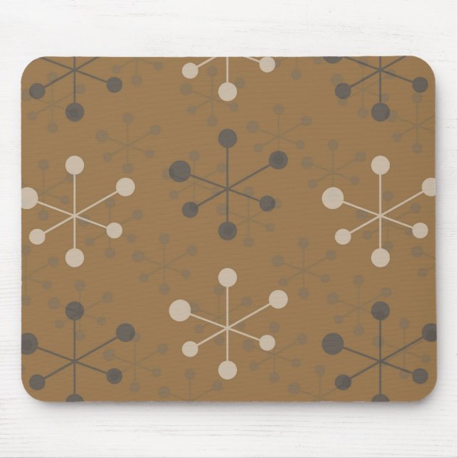 Atomic Pattern in brown Mousepad (Front)