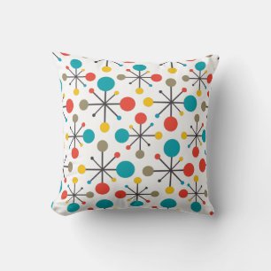 Atomic pattern throw pillow