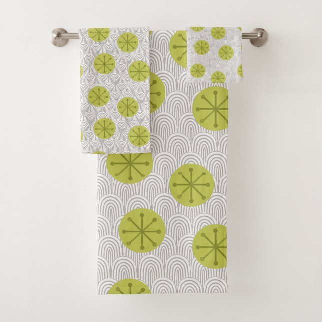 Atomic Pinwheels  Bath Towel Set (Insitu)