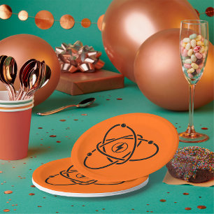 Atomic Power Energy Symbol Science and Tech  Paper Plate