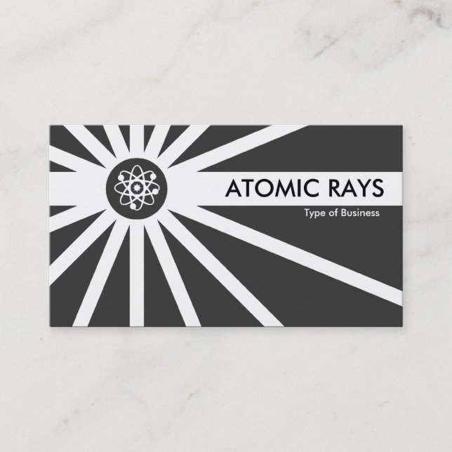 Atomic Rays - Dark Grey Business Card (Front)