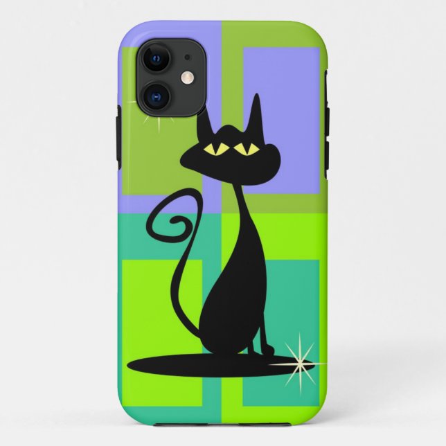 Atomic Retro Kitty Iphone 5 Cover (Back)