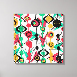 Atomic Retro Shapes   Mid Century Modern Art Canvas Print