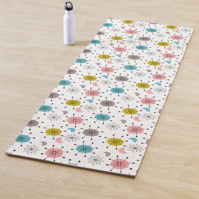 Atomic Retro Starburst Pattern Yoga Mat (In Situ)