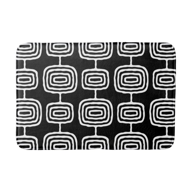 Atomic Rings Abstract Pattern Bath Mat (Front)
