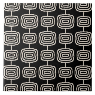Atomic Rings Abstract Pattern Tile